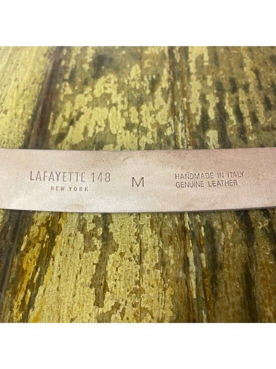 Lafayette 148 New York Calf Hair Leopard Animal Print Leather Belt Sz MED